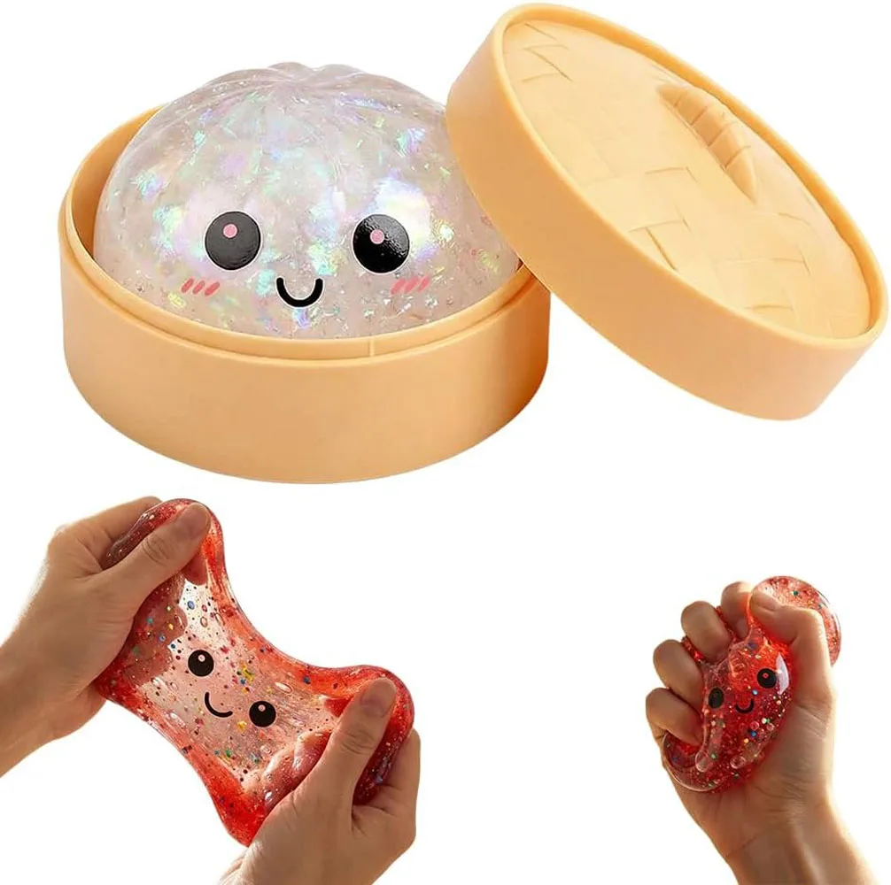1PCS Glitter Dumpling Pressure Ball Slow Rebound Soft Pinch Decompression Office Home Decorat Children Adults Birthday Gifts