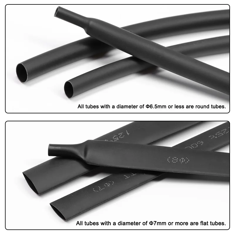 2m Heat Shrink Tube 12 Colors Diameter 7 8 9 10 12 15 20 25 30 35 40 50 mm 2:1 Shrinkage Ratio Polyolefin Insulated Cable Sleeve