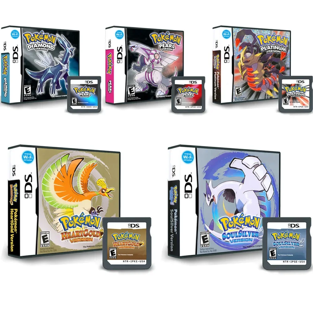 Pokémon NDS Game Card 3DS 2DS DS Card SoulSilver HeartGold Platinum Game Card Pokémon Game Card BLACK Collecting Hobbies Gifts