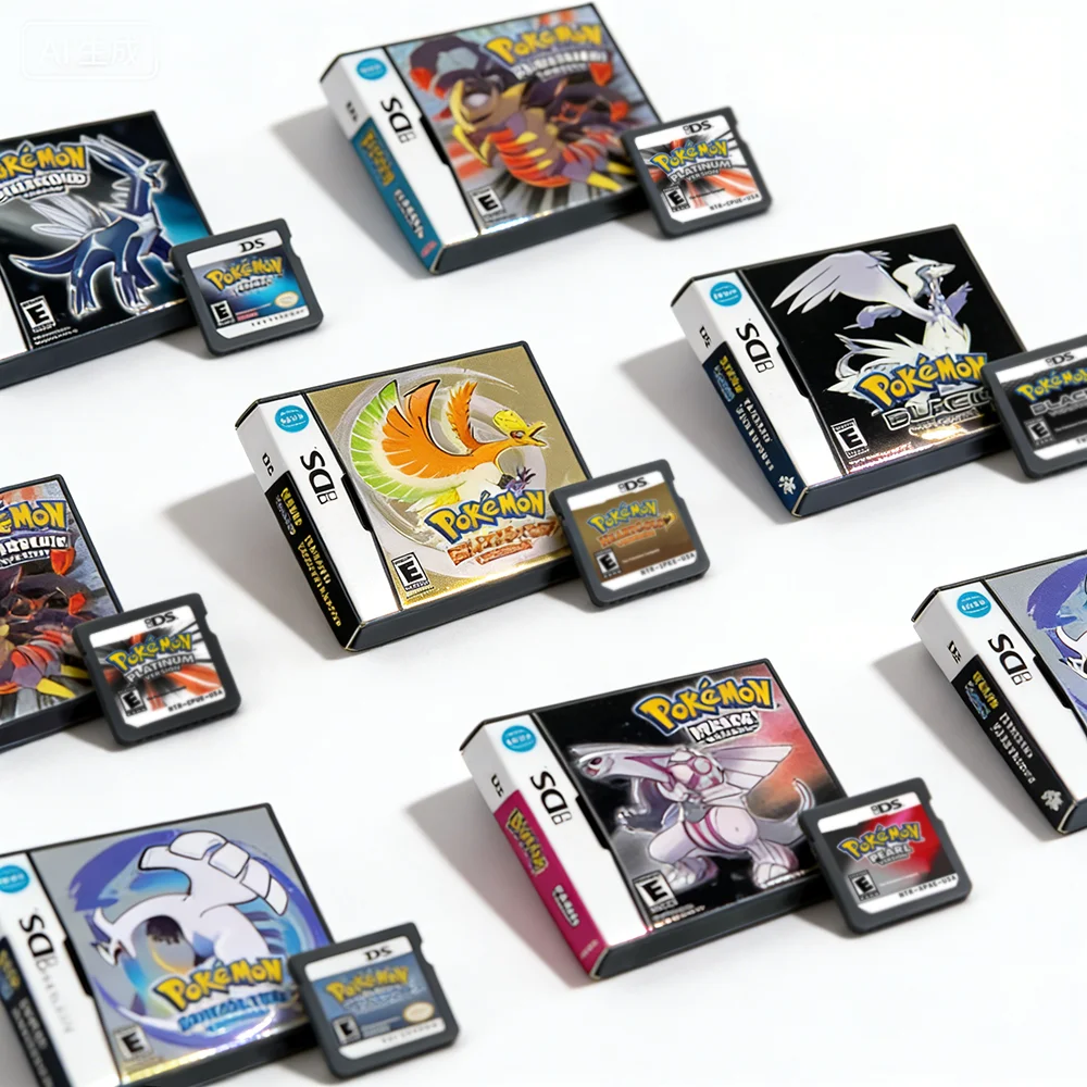 Pokémon NDS Game Card 3DS 2DS DS Card SoulSilver HeartGold Platinum Game Card Pokémon Game Card BLACK Collecting Hobbies Gifts