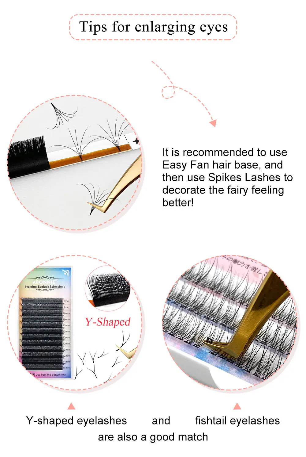 120Fans Premade Spikes Lashes Extensions I Shape Lashes Tary Fluffy Individual Eyelashes 8-18mm All Size Eyelash Vendor
