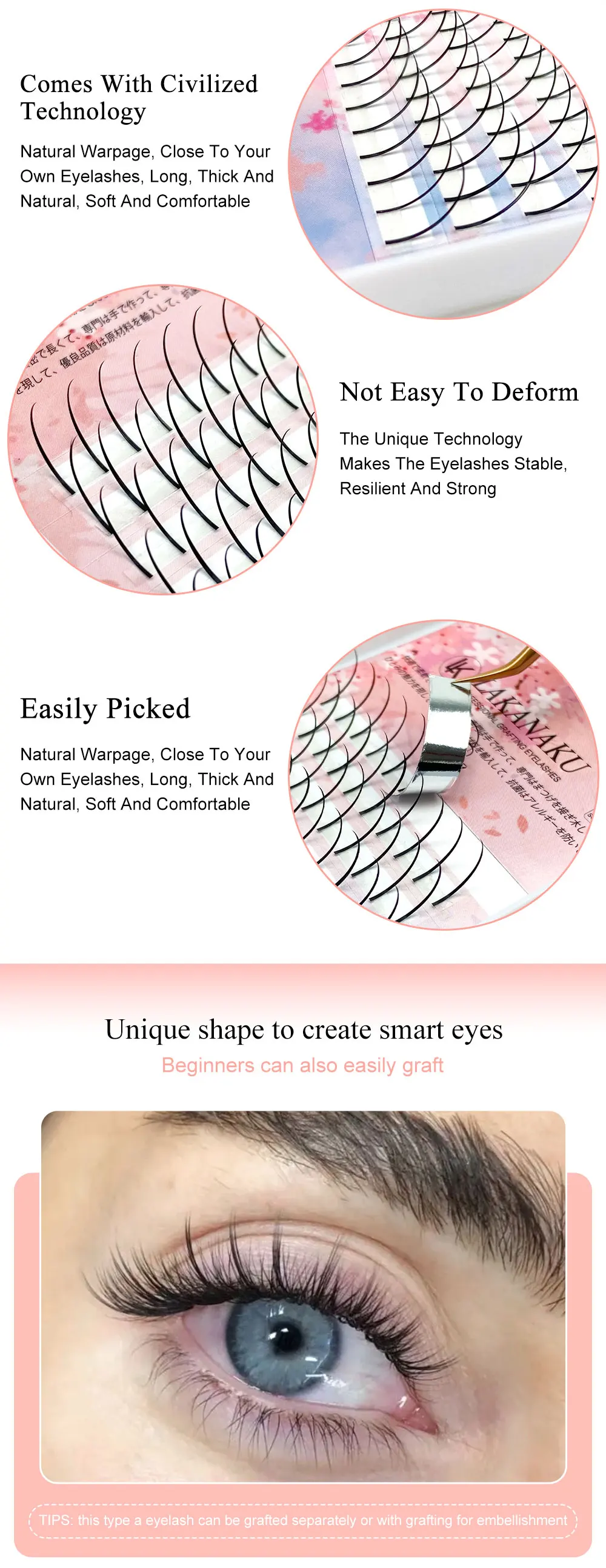 120Fans Premade Spikes Lashes Extensions I Shape Lashes Tary Fluffy Individual Eyelashes 8-18mm All Size Eyelash Vendor