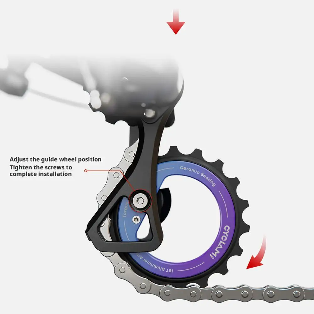 18T Hollow Eccentric Oversized Pulley Wheel for Rear Derailleur - Ceramic Bearing, DIY Bike Part for Shimano R8000/7000
