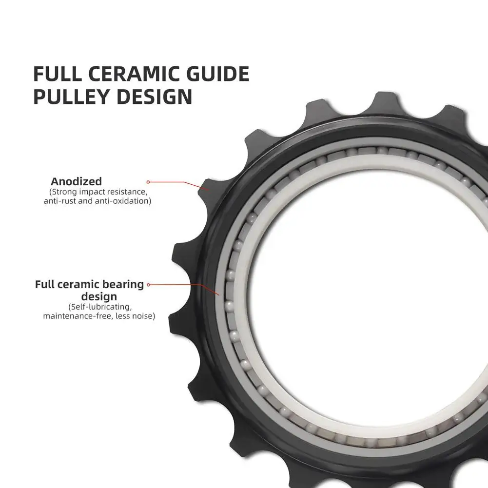 18T Hollow Eccentric Oversized Pulley Wheel for Rear Derailleur - Ceramic Bearing, DIY Bike Part for Shimano R8000/7000