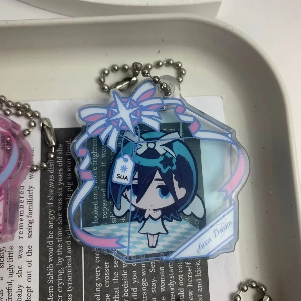 Anime Game ALIEN STAGE Keychain Ivan Till Sua Mizi Colored Window Acrylic Pendant Keychain Backpack Decor