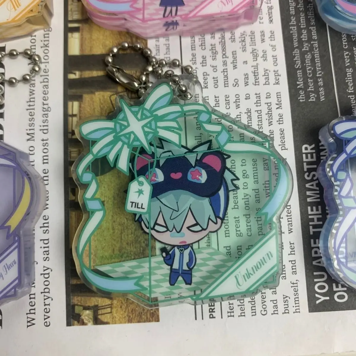 Anime Game ALIEN STAGE Keychain Ivan Till Sua Mizi Colored Window Acrylic Pendant Keychain Backpack Decor
