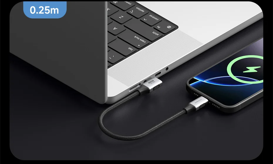 Hagibis USB C to USB C Right Angle Cable 240W 90 Degree Type C Car Fast Charging Cable 80Gbps for Thunderbolt 5 iPhone Macbook