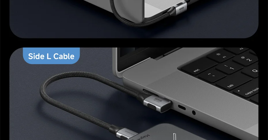 Hagibis USB C to USB C Right Angle Cable 240W 90 Degree Type C Car Fast Charging Cable 80Gbps for Thunderbolt 5 iPhone Macbook
