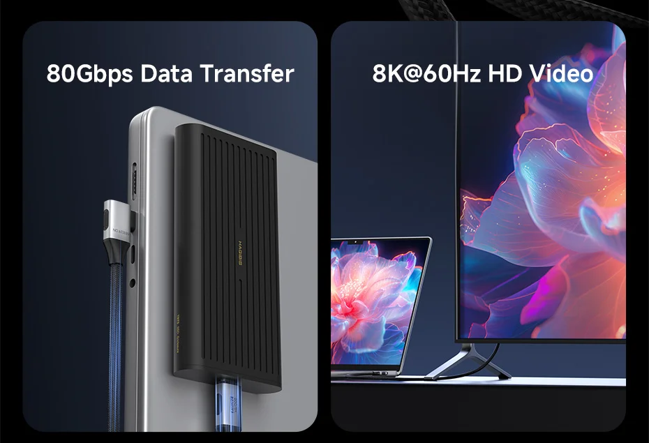 Hagibis USB C to USB C Right Angle Cable 240W 90 Degree Type C Car Fast Charging Cable 80Gbps for Thunderbolt 5 iPhone Macbook