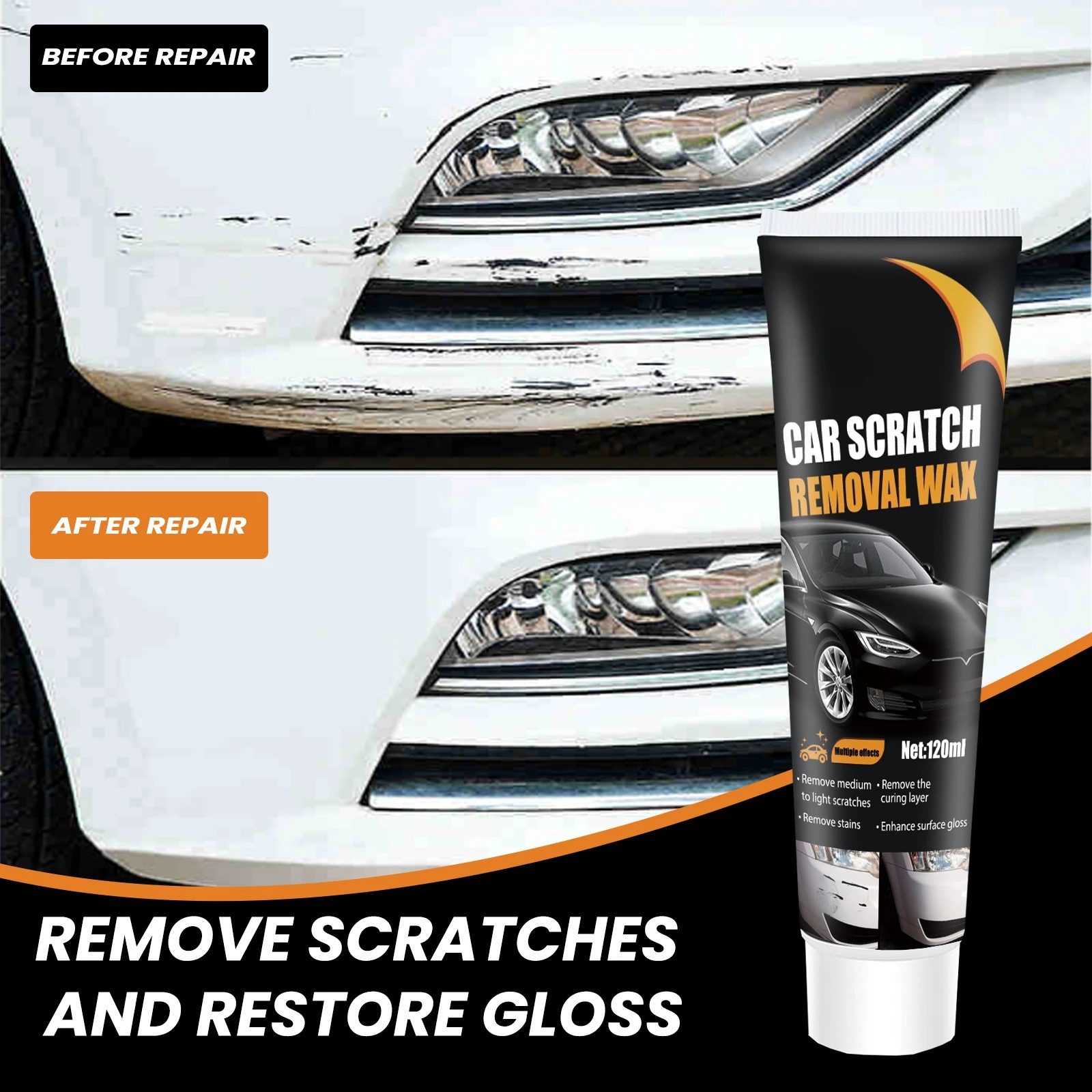 Car Scratch Remover Paint Care Tools Auto Swirl Remover Scratch Repair Polishing Body Compound Anti Scratch Wax Easy To Use