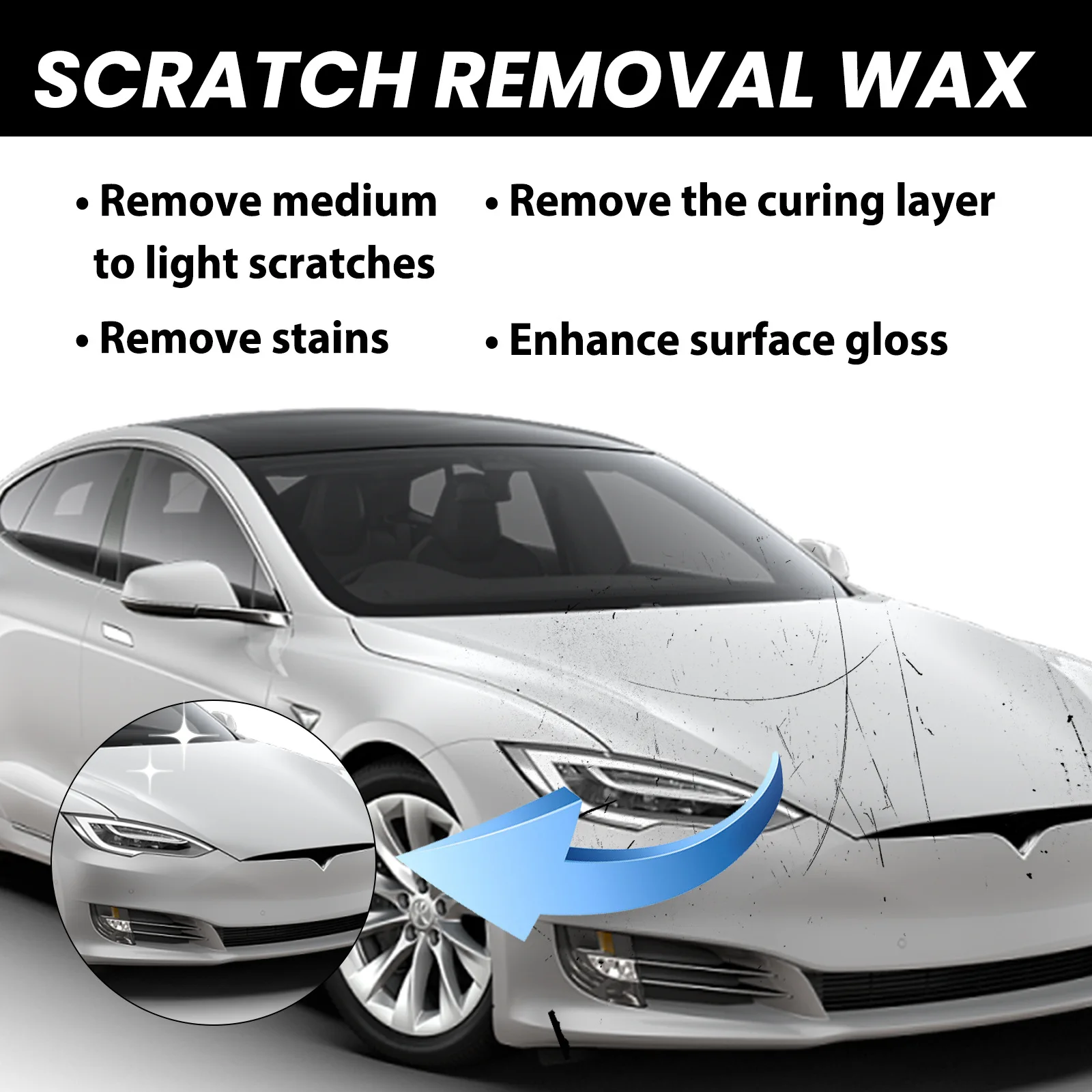 Car Scratch Remover Paint Care Tools Auto Swirl Remover Scratch Repair Polishing Body Compound Anti Scratch Wax Easy To Use