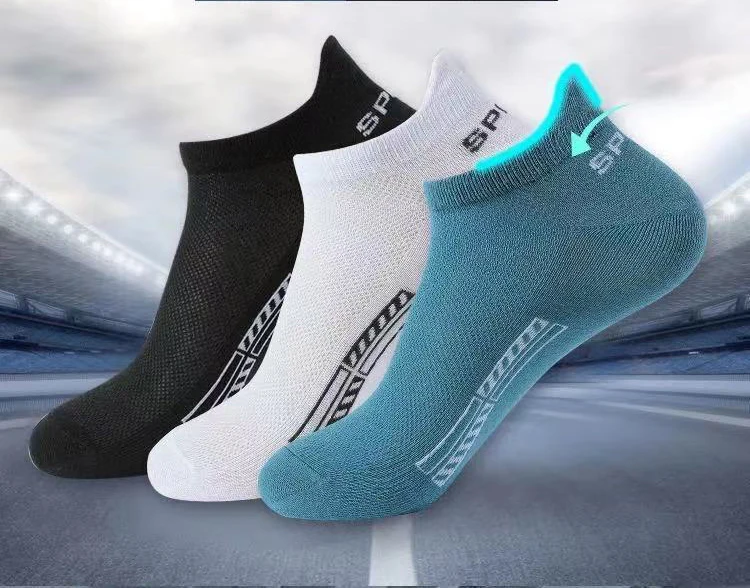 10Pairs High Quality Men Ankle Socks Breathable Cotton Sports Socks Mesh Casual Athletic Summer Thin Cut Short Sokken Size 38-48