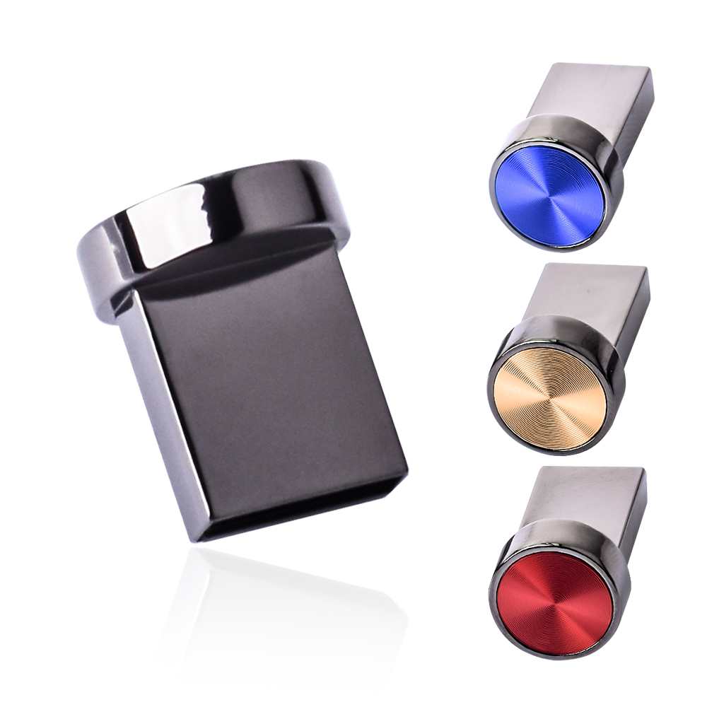 Waterproof USB Stick Fashion TYPE-C Mini Metal button USB Flash Drive Mobile storage disk 64GB Pen drive personal memory stick