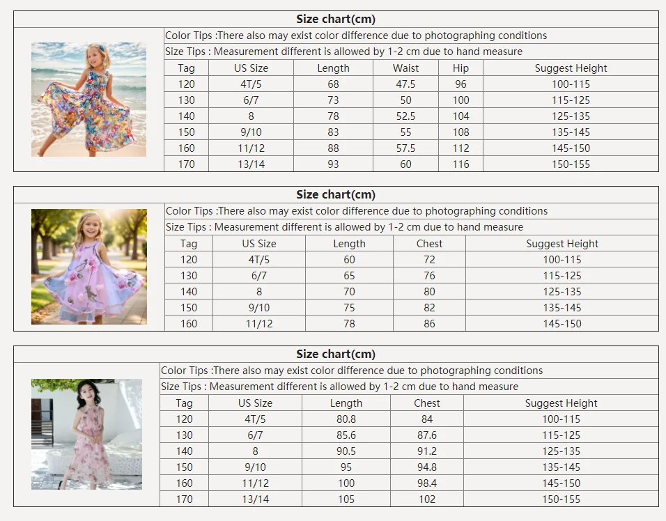 Girls Flower Bohemian Summer Dress ChildKids Girl Beach Dresses Chiffon Dresses Floral Teenager Girl's Clothes 6 8 10 12 14 Year