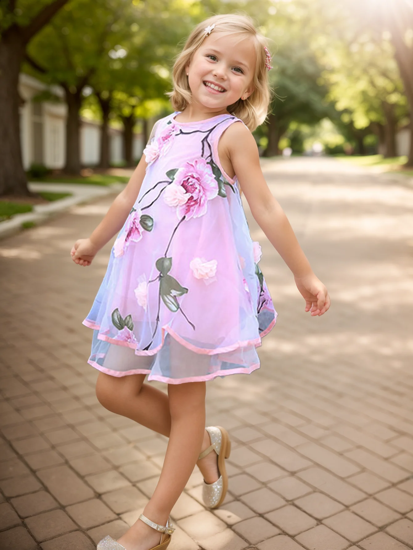 Girls Flower Bohemian Summer Dress ChildKids Girl Beach Dresses Chiffon Dresses Floral Teenager Girl's Clothes 6 8 10 12 14 Year