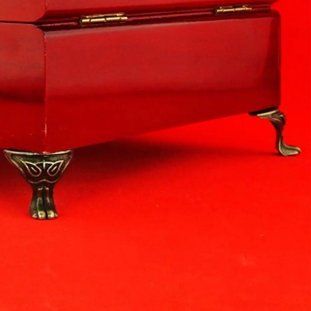 4PCS/set Antique Corner Protector Bronze Jewelry Chest Box Wooden Case Decorative Feet Leg Metal Corner Bracket Hardware