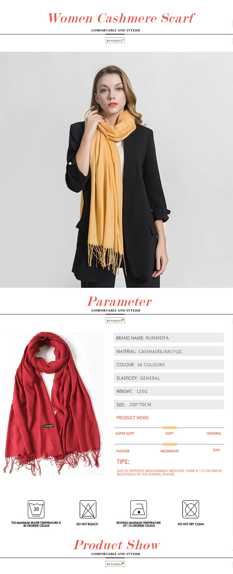 Fashion women scarf thin shawls Solid Color Women Scarf Winter Hijabs Tassels Long Cashmere Like Pashmina Hijabs Scarves Wraps