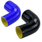 51mm / 63mm / 76mm / 51mm to 63mm / 63mm to 76mm 90 Degree 45 Degree Elbow Reduce Silicone Hose Pipe Black Blue
