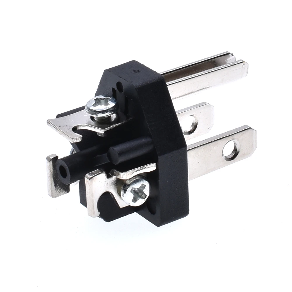 Black Copper American 3 Pins Power Plug Elcectrical AC 125V 15A US Power Cord Detachable Industrial Plug Socket