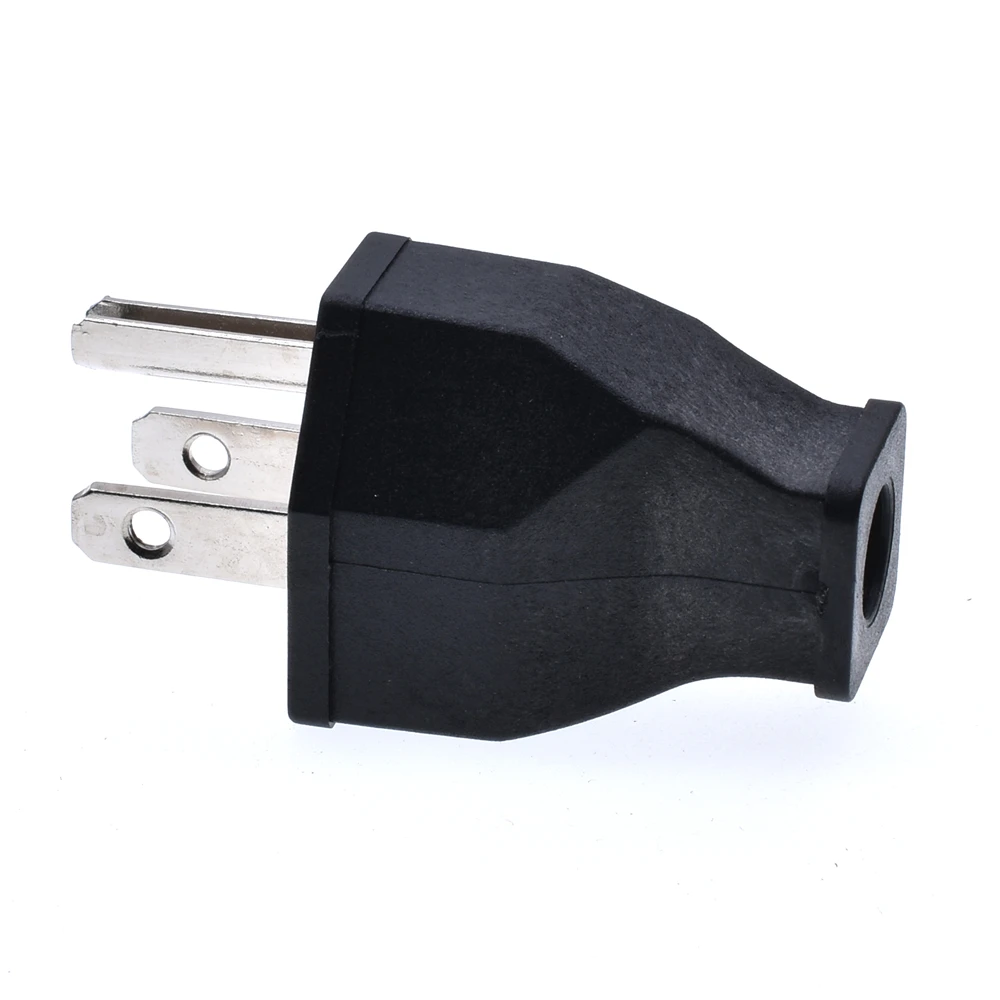 Black Copper American 3 Pins Power Plug Elcectrical AC 125V 15A US Power Cord Detachable Industrial Plug Socket