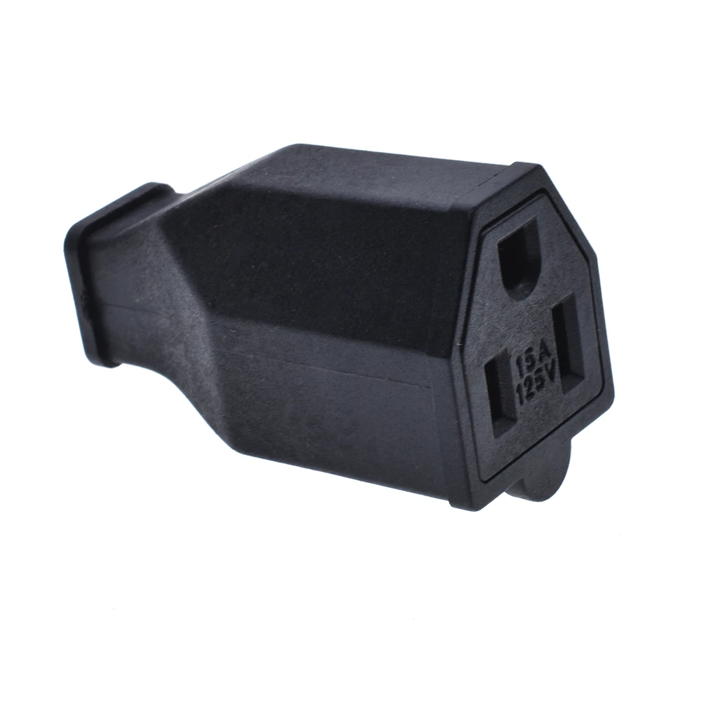 Black Copper American 3 Pins Power Plug Elcectrical AC 125V 15A US Power Cord Detachable Industrial Plug Socket