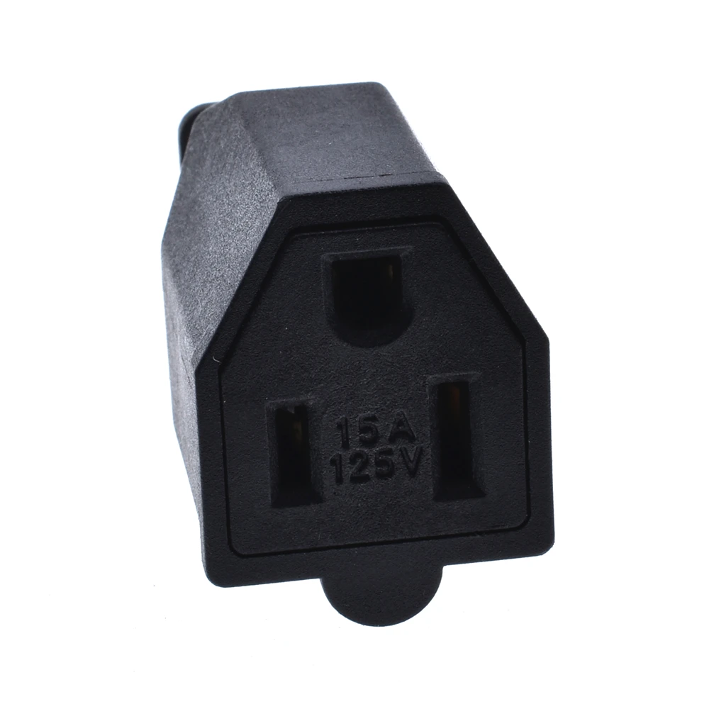 Black Copper American 3 Pins Power Plug Elcectrical AC 125V 15A US Power Cord Detachable Industrial Plug Socket