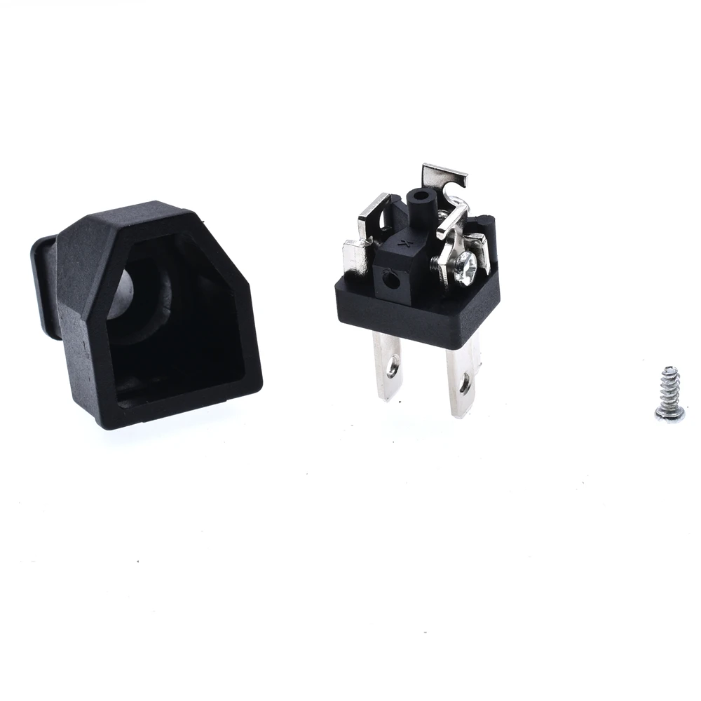 Black Copper American 3 Pins Power Plug Elcectrical AC 125V 15A US Power Cord Detachable Industrial Plug Socket