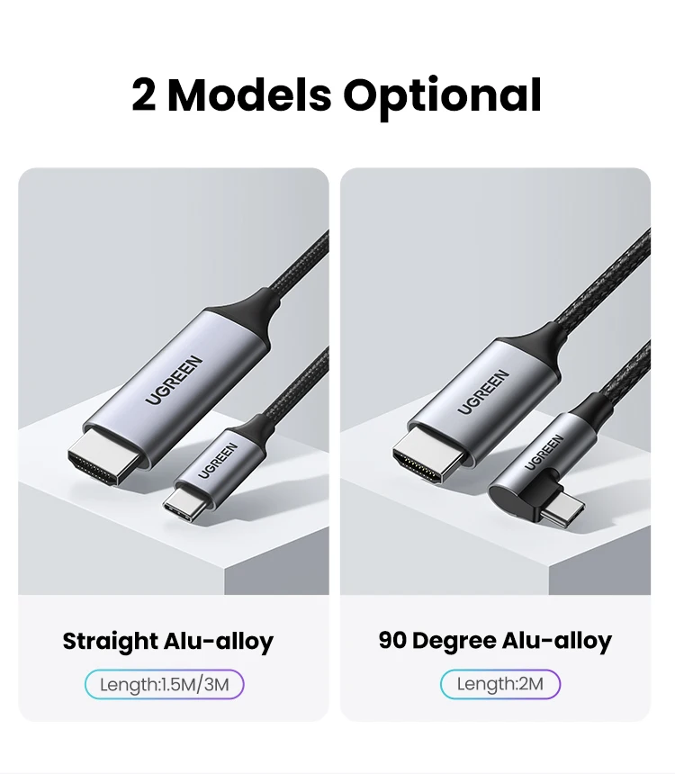 UGREEN USB Type C to HDMI Adapter 4K for TV USB C Cable for PC Macbook Pro iPad Pro Samsung Galaxy Pixelbook Xiaomi USB C HDMI