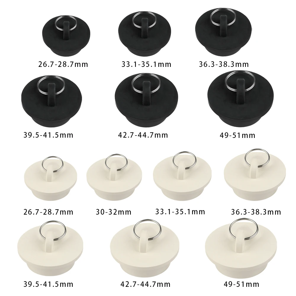 1PC Durable Rubber Kitchen Bath Tub Sink Water Stopper Floor Round Drain Plug Sink Bathtub Drainage Stopper Leakage-proof Plug