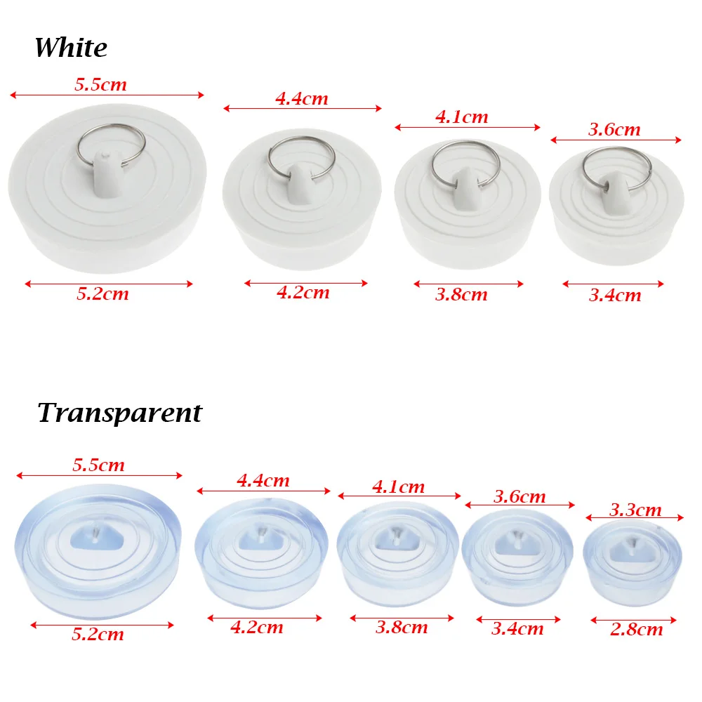 1PC Durable Rubber Kitchen Bath Tub Sink Water Stopper Floor Round Drain Plug Sink Bathtub Drainage Stopper Leakage-proof Plug