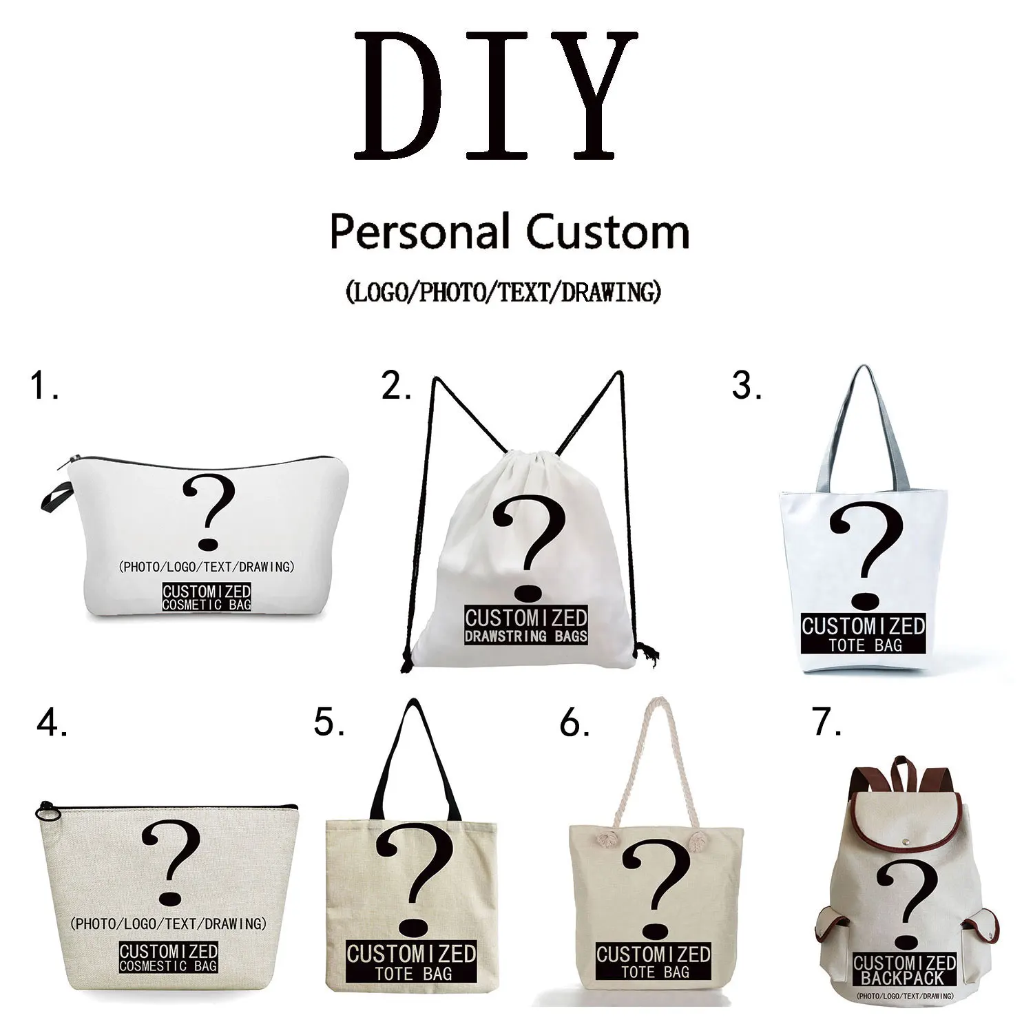 Personal Customize Women Tote Bag With Print Logo Custom Your Pictures Shopping Bags DIY Handbags Shoulder Bags Dropshipping