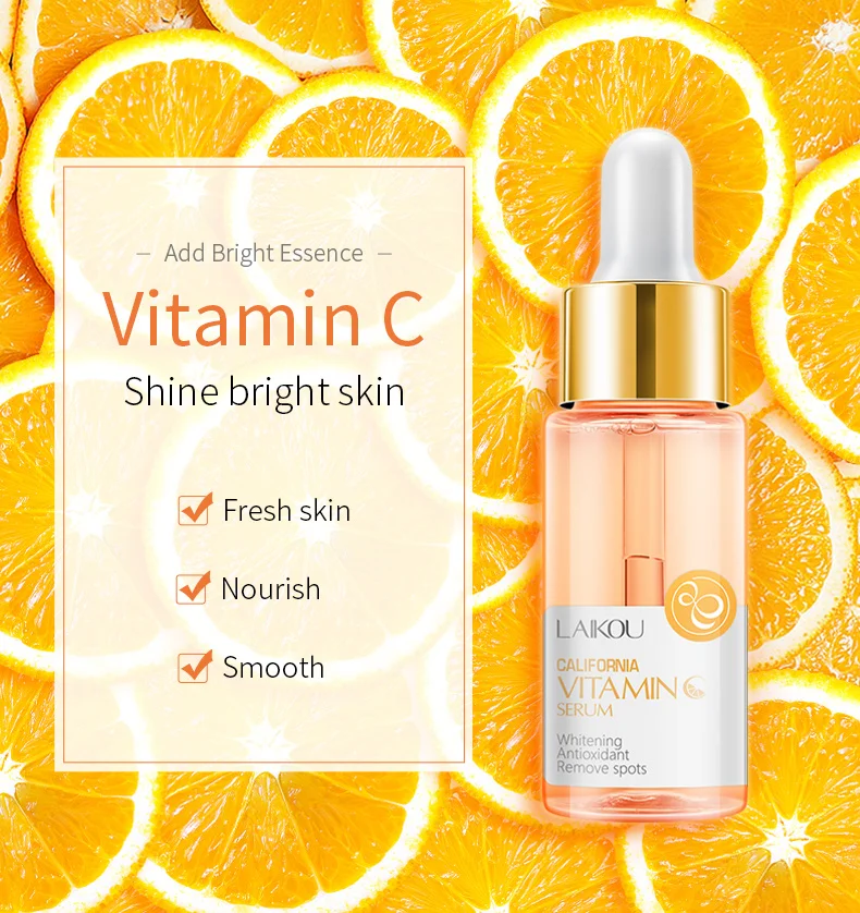 LAIKOU Serum Japan Sakura Essence Moisturizing Hyaluronic Acid Pure 24K Gold Brightening Vitamin C Face Serum Care Skin