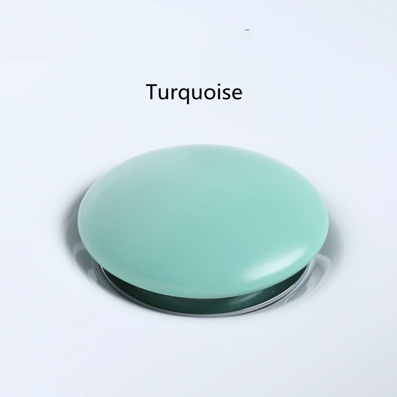 1pc Ceramic+Brass Basin Drain Push Button Waste Bathroom Sink Easy Click Clack Plug Push Button 68mm For Bathroom Hardware