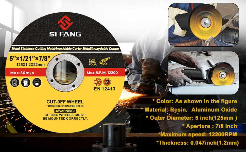 Metal & Stainless Cut Off Wheels Flap Cutting Discs Sanding Grinding Wheel Blade 75/115/125/180/250/300mm For Angle Grinder