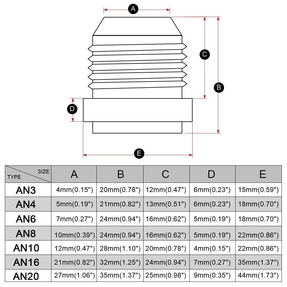 1PCS AN6 AN8 AN10 AN12 AN16 Fitting AN20 Male Billet Stainless Steel Straight Male Weld Fitting Adapter Weld Bung Nitrous
