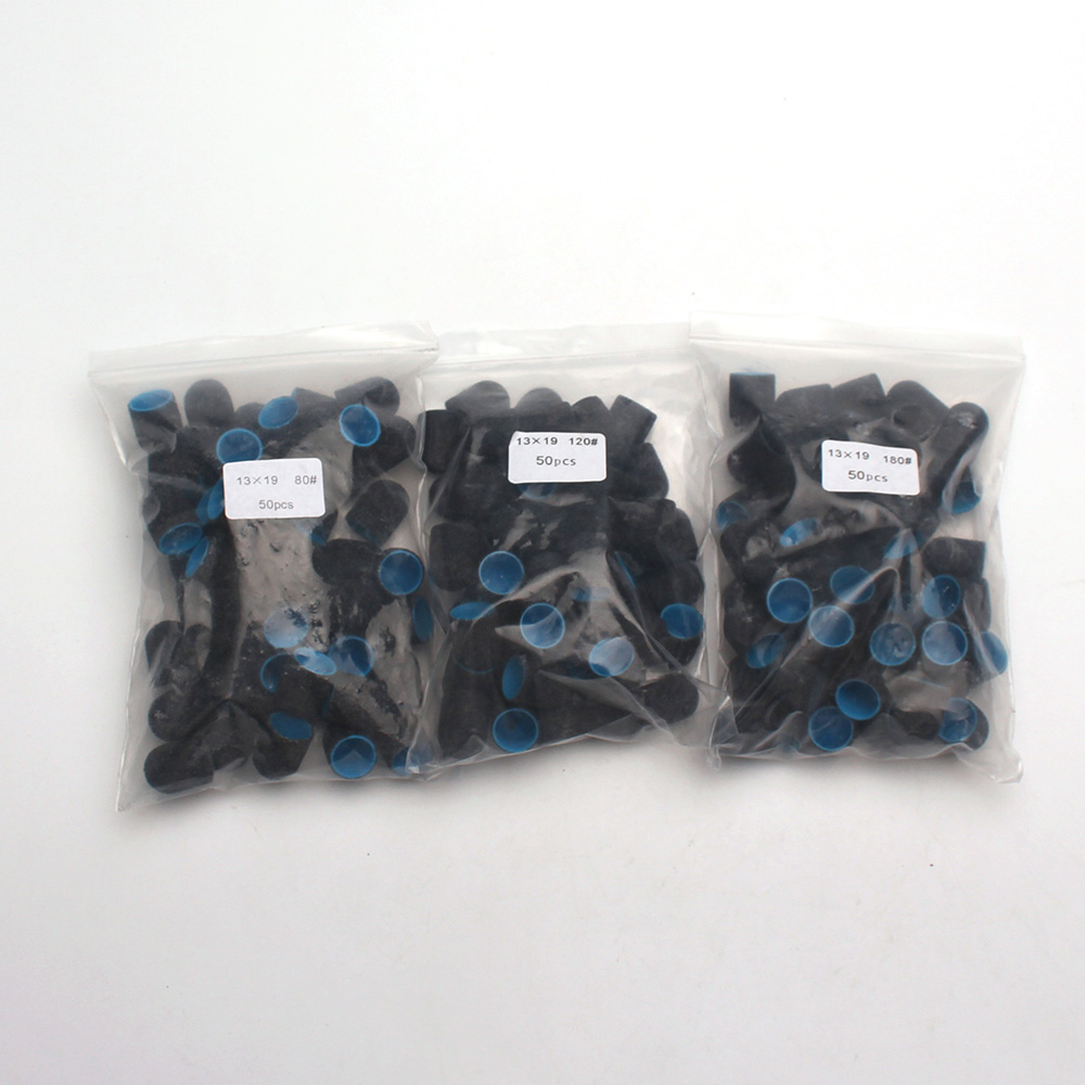 50pcs Nail Sanding Bands Caps With Mandrel Pedicure Manicure Remove Dead Skin Polishing Foot Care Clean Cuticle Accessories