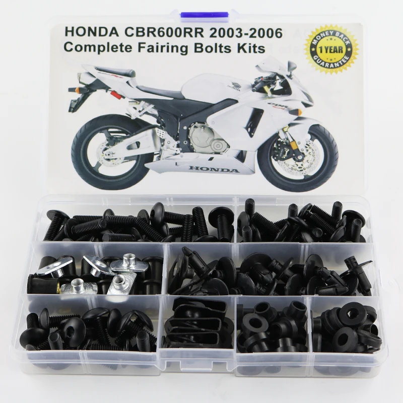 Fit For Honda CBR600RR 2003 2004 2005 2006 Motorcycle Complete Full Fairing Bolts Kits Screws Washer Fastener Nuts Steel
