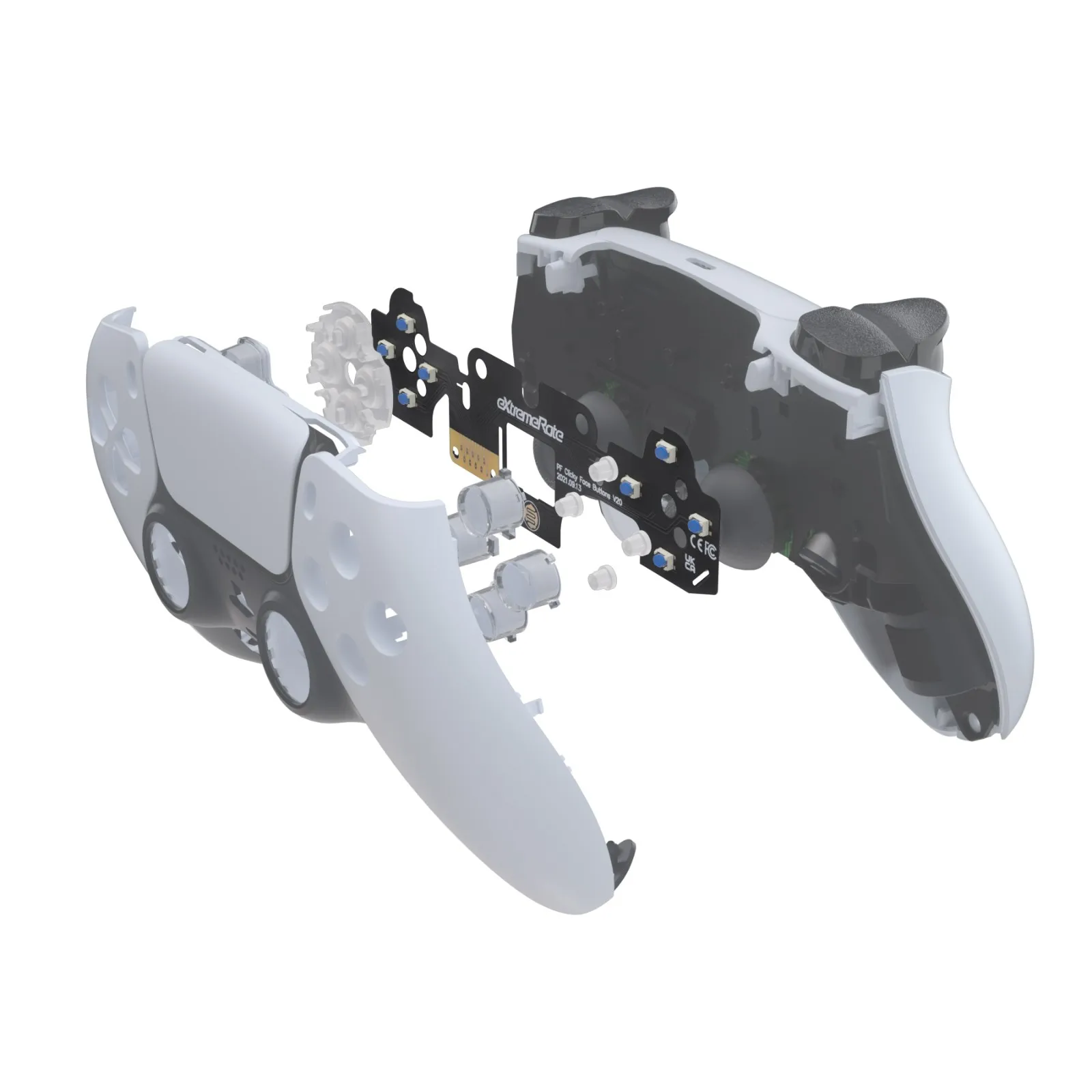 eXtremeRate Face Clicky Kit V2, Custom Tactile Dpad Action Buttons, Mouse Click Kit for ps5 Controller BDM-010 & BDM-020