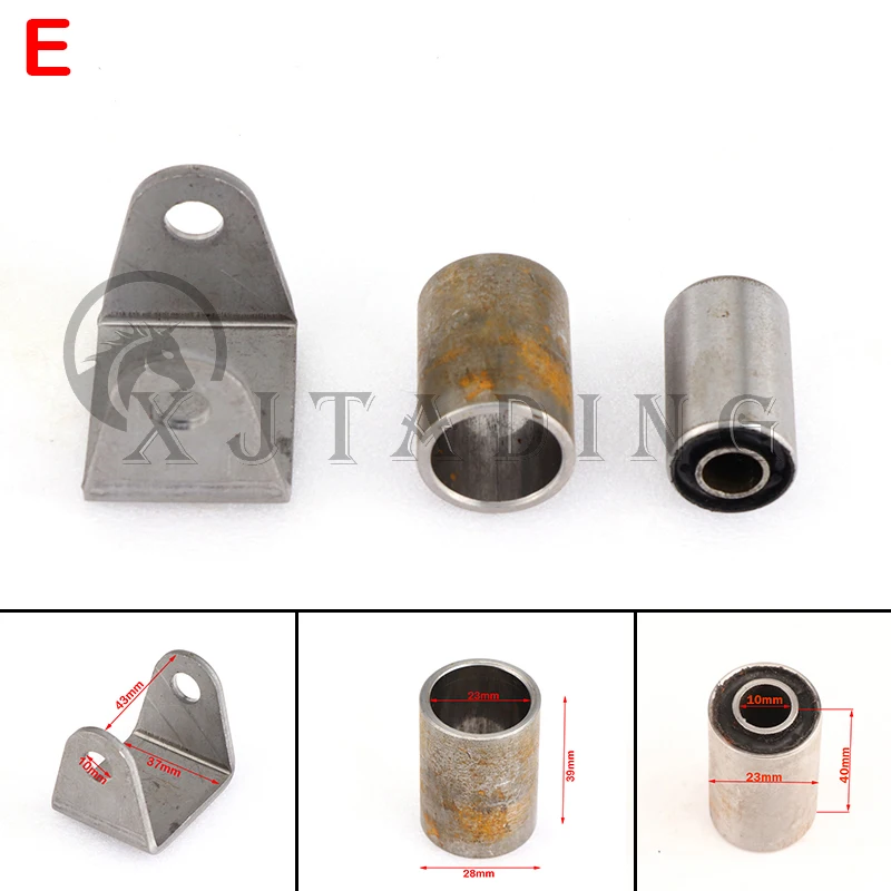 1Set Swing Arm Support Buffer Sleeve With Steel Bushing Hanging Lugs Fit For ATV Scooter UTV Go Kart Quad Bike Buggy Suspension