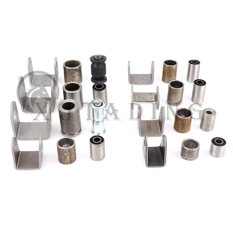 1Set Swing Arm Support Buffer Sleeve With Steel Bushing Hanging Lugs Fit For ATV Scooter UTV Go Kart Quad Bike Buggy Suspension