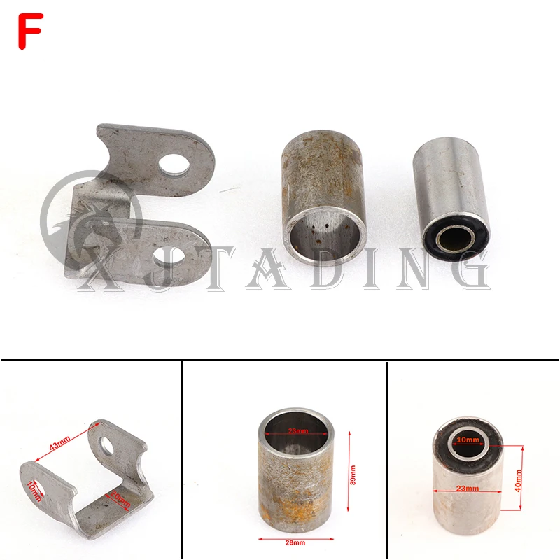 1Set Swing Arm Support Buffer Sleeve With Steel Bushing Hanging Lugs Fit For ATV Scooter UTV Go Kart Quad Bike Buggy Suspension