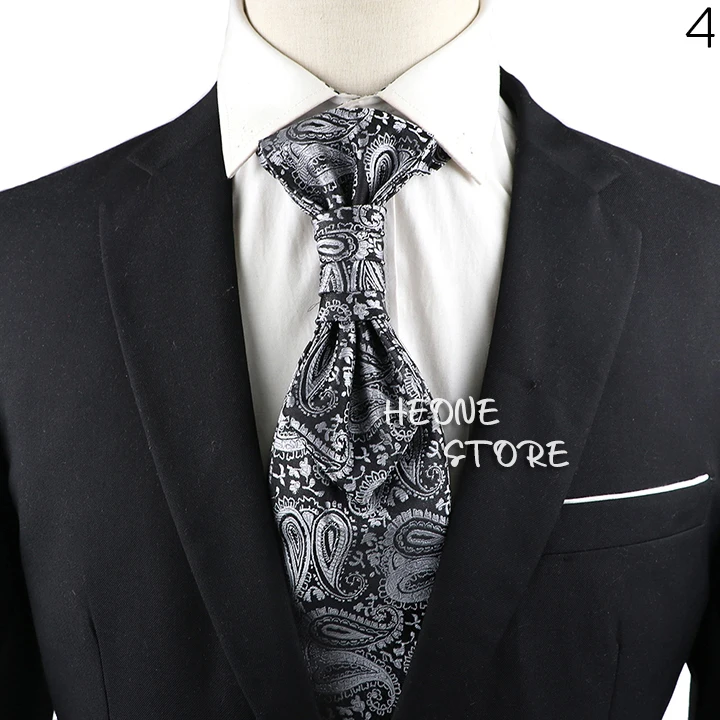 Luxury Men‘s Paisley Tie Red Black Blue Tuxedo Vest Ascots Neck Tie Tied Knot For Business Wedding Party Gentleman Accessories