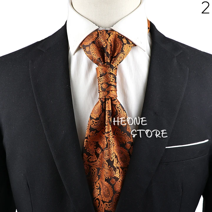 Luxury Men‘s Paisley Tie Red Black Blue Tuxedo Vest Ascots Neck Tie Tied Knot For Business Wedding Party Gentleman Accessories