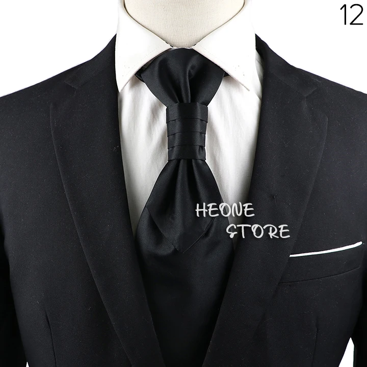 Luxury Men‘s Paisley Tie Red Black Blue Tuxedo Vest Ascots Neck Tie Tied Knot For Business Wedding Party Gentleman Accessories