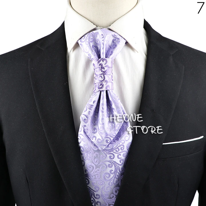 Luxury Men‘s Paisley Tie Red Black Blue Tuxedo Vest Ascots Neck Tie Tied Knot For Business Wedding Party Gentleman Accessories