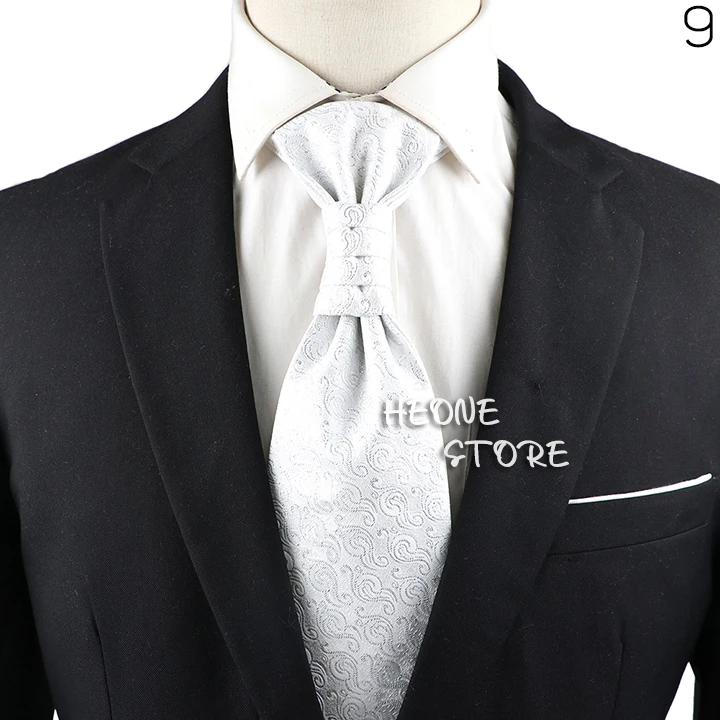 Luxury Men‘s Paisley Tie Red Black Blue Tuxedo Vest Ascots Neck Tie Tied Knot For Business Wedding Party Gentleman Accessories