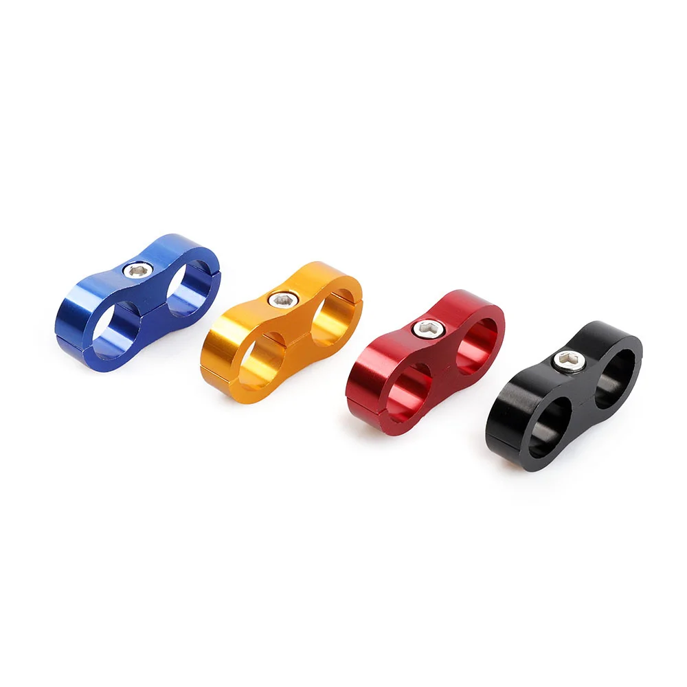 Universal AN4 AN6 AN8 AN10 Car Billet Oil Fuel Water Hose Tube Seprator Bracket Divider Clamp Line Separator Aluminum