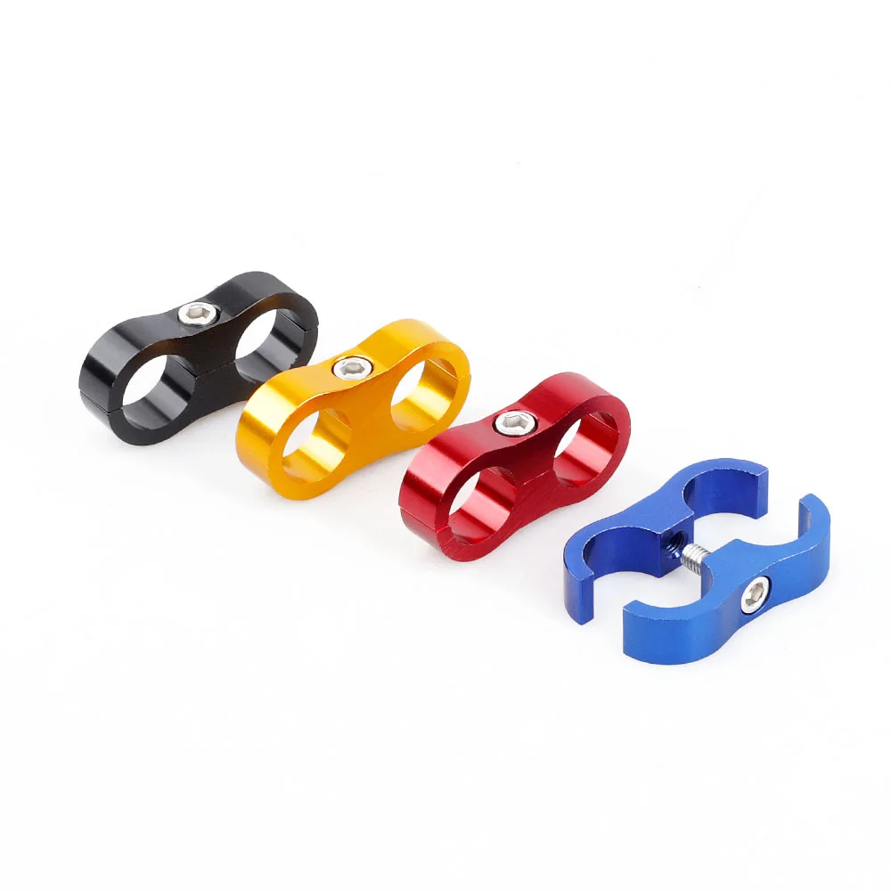 Universal AN4 AN6 AN8 AN10 Car Billet Oil Fuel Water Hose Tube Seprator Bracket Divider Clamp Line Separator Aluminum