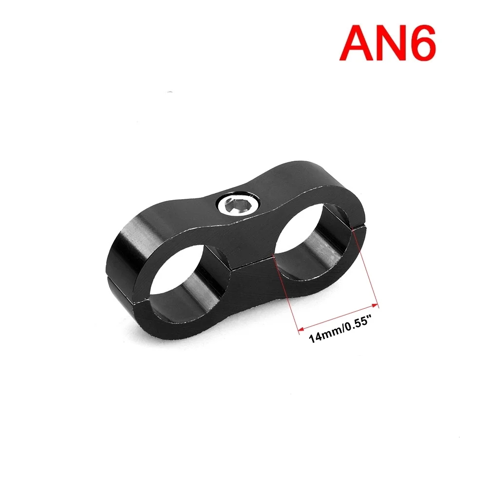 Universal AN4 AN6 AN8 AN10 Car Billet Oil Fuel Water Hose Tube Seprator Bracket Divider Clamp Line Separator Aluminum
