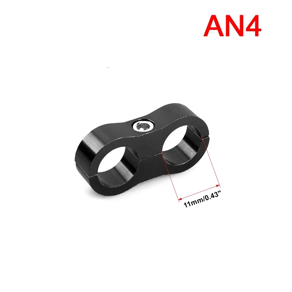 Universal AN4 AN6 AN8 AN10 Car Billet Oil Fuel Water Hose Tube Seprator Bracket Divider Clamp Line Separator Aluminum